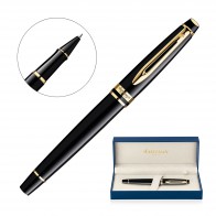 Metal Pen Rollerball Waterman Expert - Lacquer Black 23K Gold Plated Trim