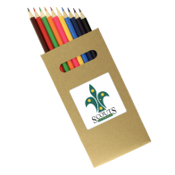 10 Pk Natural Wood Full Size Colouring Pencil