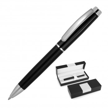 Metal Pen Ballpoint Derofe Pattern Black