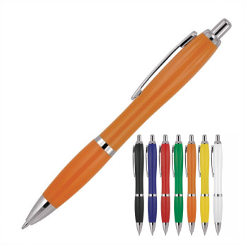 Plastic Pen Ballpoint Solid Colours Cara