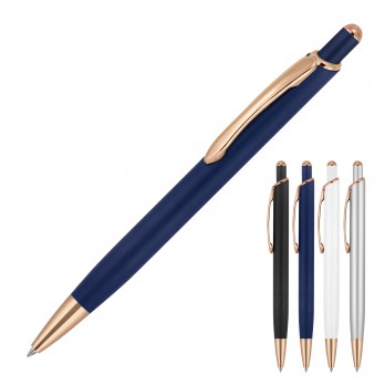 Executive Metal Pen Ballpoint Bella Matte Rose Gold Trim