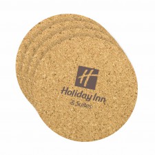 4pk Round Cork Coasters