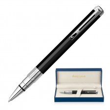 Metal Pen Ballpoint Waterman Perspective - Black Palladium Chrome Trim