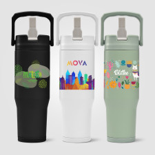 Polar Duo - 945 Double-Wall Recycled Stainless Steel Tumbler with Storage Base