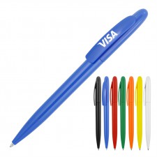 Plastic Pen Ballpoint Gloss Solid Colours Sierra