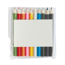 Half Pencils Colouring 10 Pack Pouch