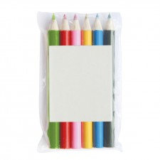 Half Pencils Colouring 6 Pack Pouch