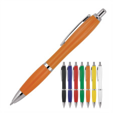 Plastic Pen Ballpoint Solid Colours Cara