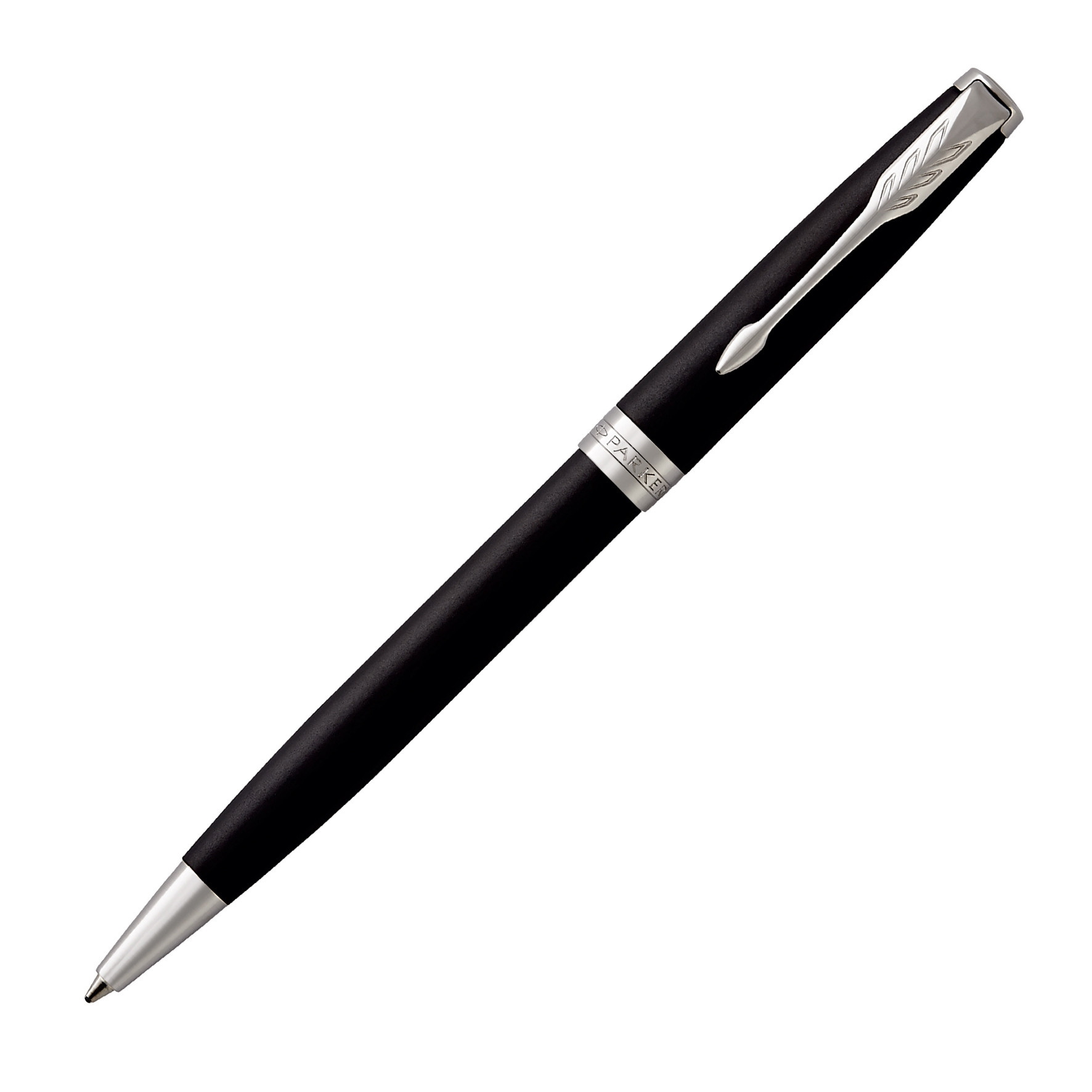 Metal Pen Ballpoint Parker Sonnet - Matte Black Palladium Chrome Trim