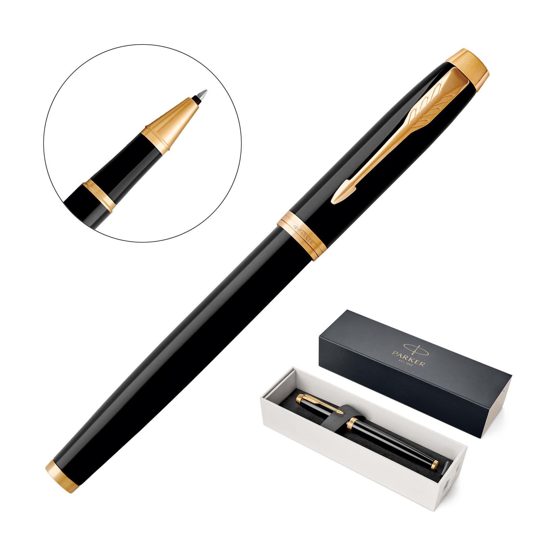 Metal Pen Rollerball Parker IM - Lacquer Black GT