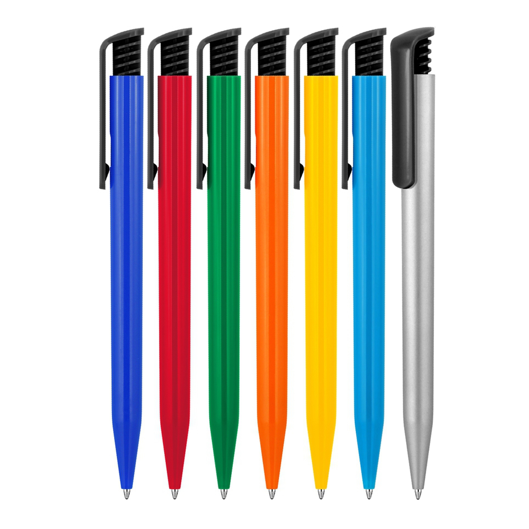 Z894 Plastic Pen Ballpoint Gloss Black Clip Tia